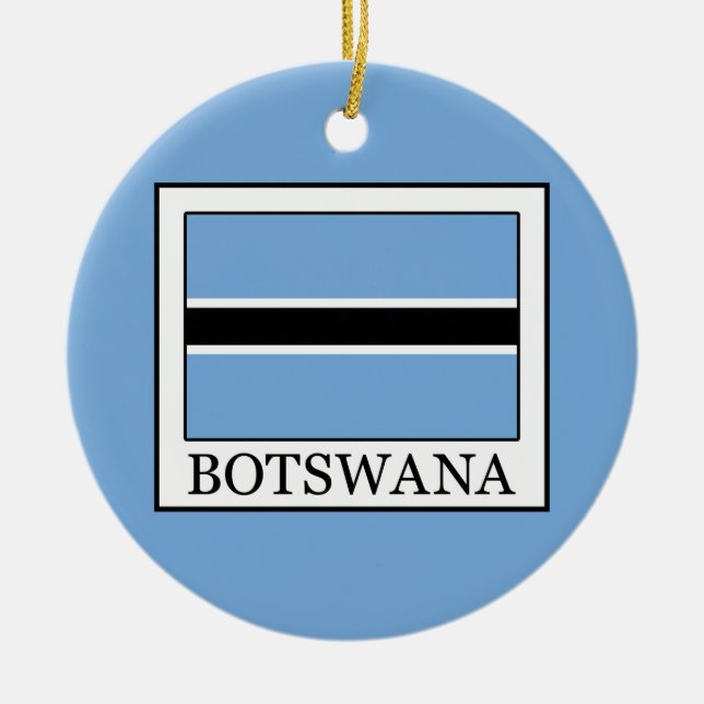 Botswana Ceramic Tree Decoration (Front)