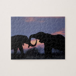 Botswana, Chobe National Park, Elephants Jigsaw Puzzle