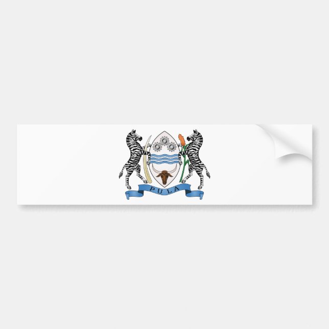Botswana coat of arms bumper sticker (Front)