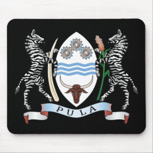 Botswana country coat arms symbol emblem flag mouse pad