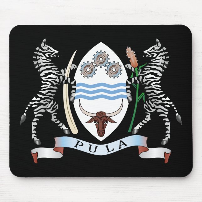 Botswana country coat arms symbol emblem flag mouse pad (Front)