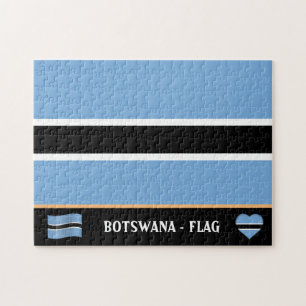 Botswana Flag & Botswana country / Botswana Jigsaw Puzzle