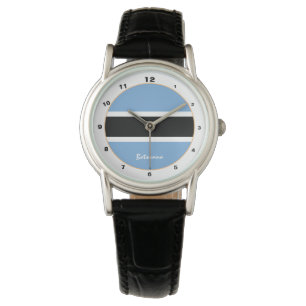 Botswana Flag & Botswana trendy fashion /design Watch