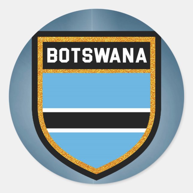 Botswana Flag Classic Round Sticker (Front)