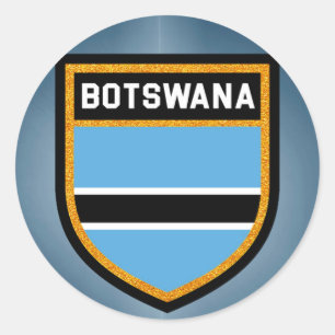 Botswana Flag Classic Round Sticker
