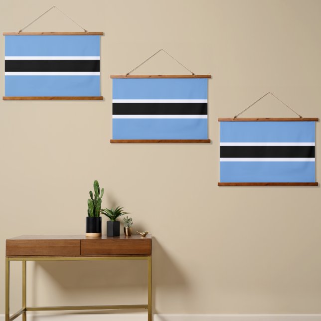 Botswana flag hanging tapestry (Asymmetrical)