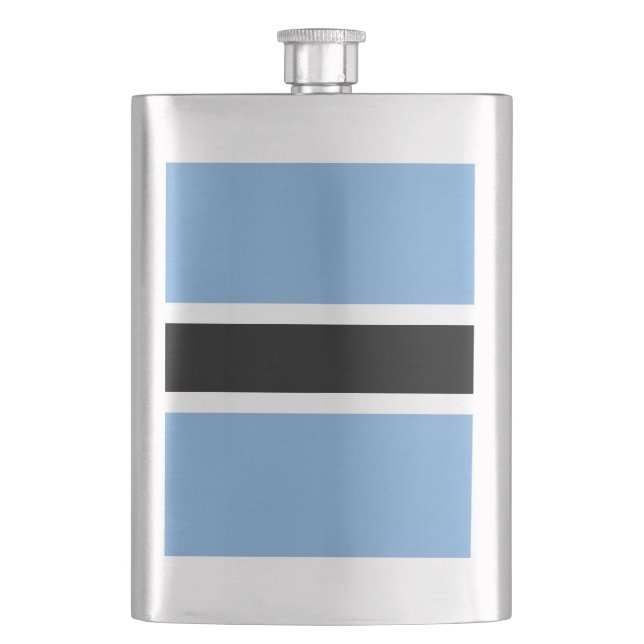 Botswana flag hip flask (Front)