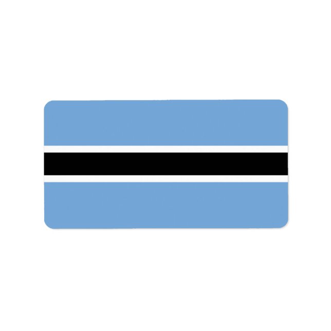 Botswana flag label (Front)