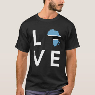 Botswana Flag Love Africa Continent Silhouette for T-Shirt