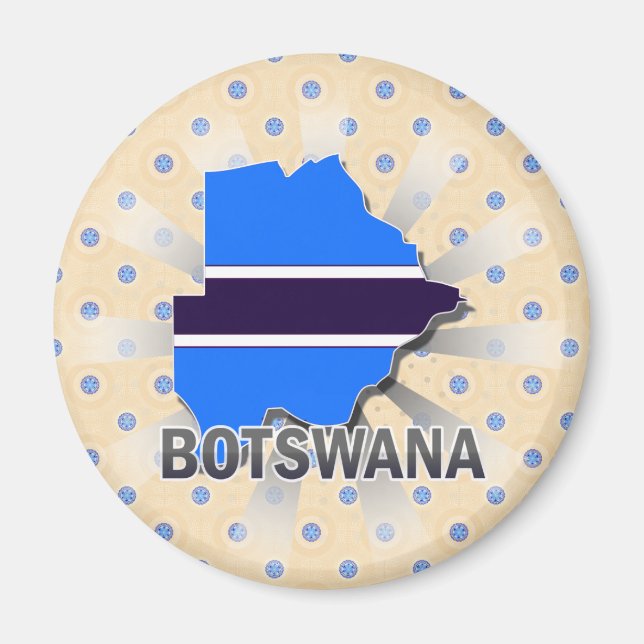Botswana Flag Map 2.0 Magnet (Front)