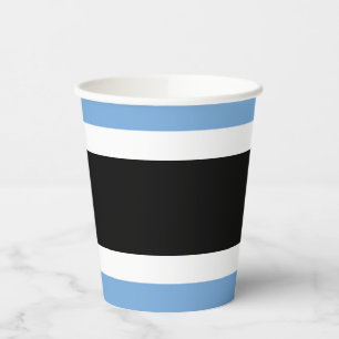 Botswana flag paper cups