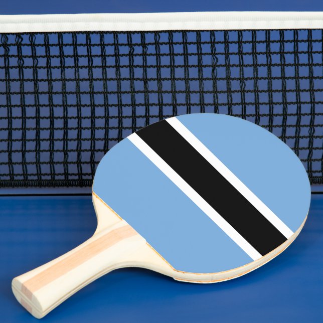 Botswana flag ping pong paddle (Insitu)