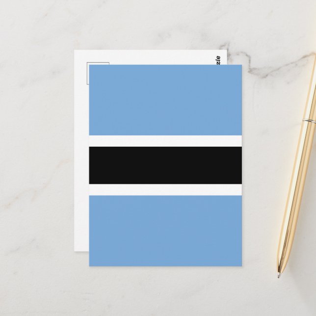 Botswana flag postcard (Front/Back In Situ)