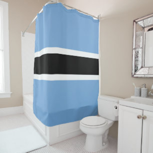 Botswana flag shower curtain