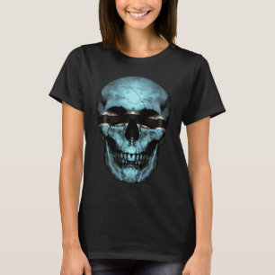 Botswana Flag Skull Batswana Roots Proud Patriotic T-Shirt