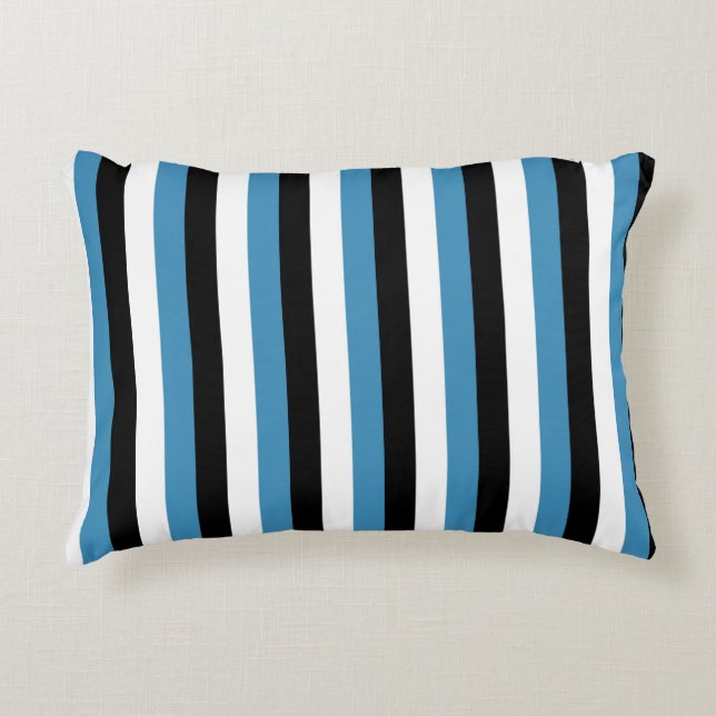 botswana flag stripes country pattern symbol white decorative cushion (Front)