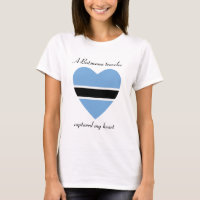 Botswana Flag Sweetheart T-Shirt