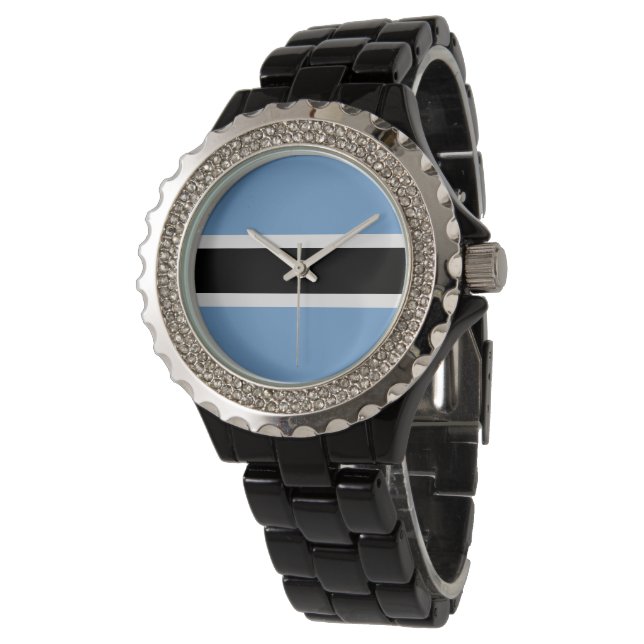Botswana flag watch (Angled)