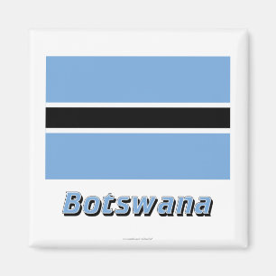 Botswana Flag with Name Magnet