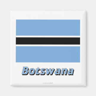 Botswana Flag with Name Magnet