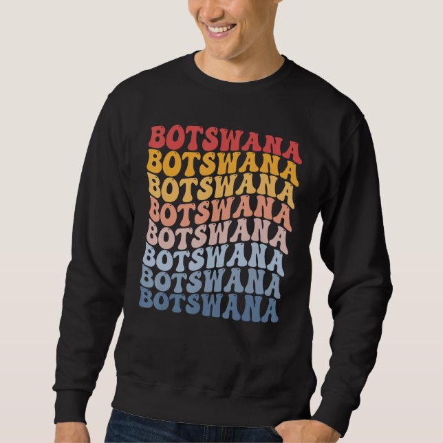 Botswana Groovy Retro Motswana Sweatshirt (Front)