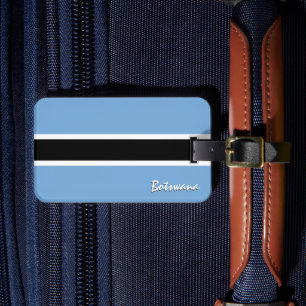 Botswana Luggage Tags, patriotic Botswana Flag Tag