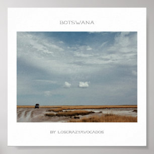 Botswana Makgadikgadi Salt Pans Car Travel Poster
