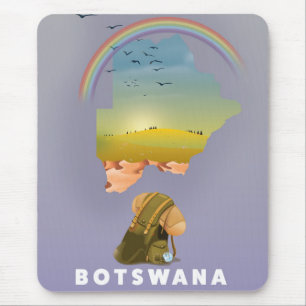 Botswana map mouse pad