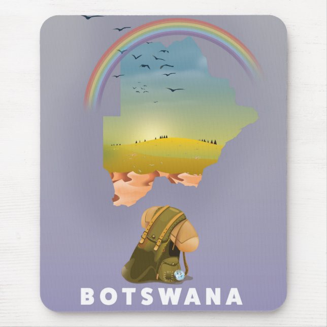 Botswana map mouse pad (Front)