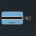 Botswana National Flag Patriotic Luggage Tag<br><div class="desc">Botswana National Flag Patriotic Luggage Tag with the Botswana flag printed over the one side of the tag. Country name written with the vibrant font is integrated in the design on the bottom. Text is fully customisable using "Customise it!" feature. Other side of the tag is reserved for your information....</div>