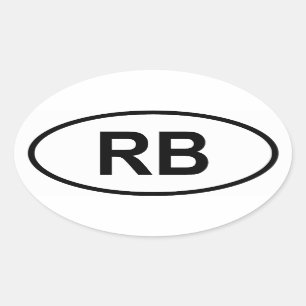 Botswana "RB" Oval Sticker
