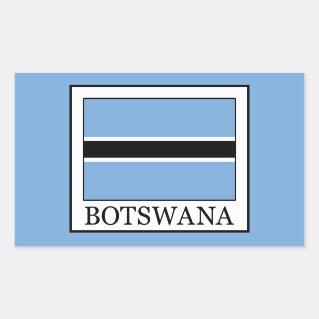 Botswana Rectangular Sticker (Front)