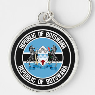 Botswana Round Emblem Key Ring