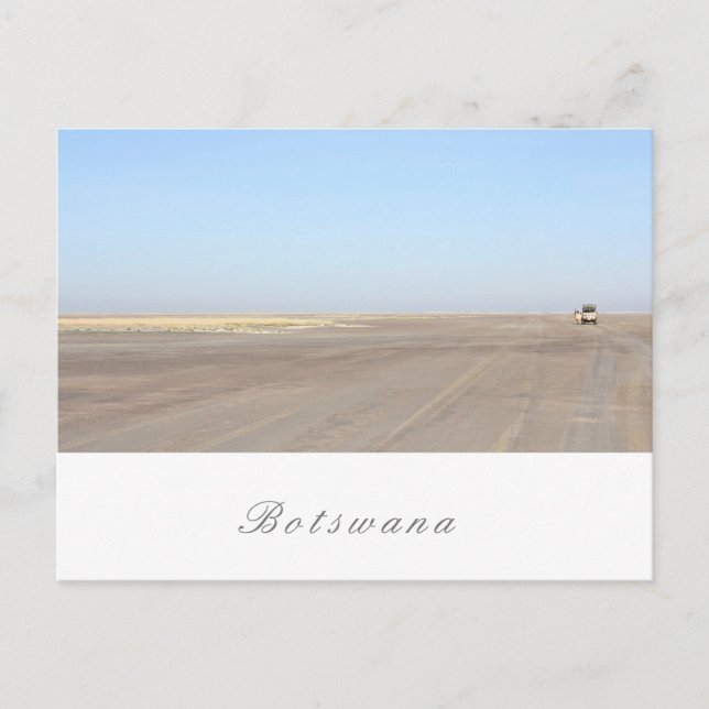 Botswana Salt Pans Savannah Grass Landscape Postcard (Front)