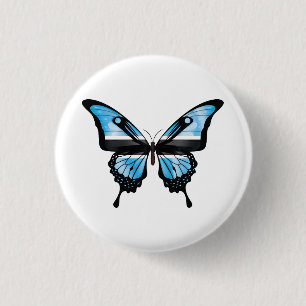 Botswana Swallowtail Butterfly Flag Sticker 3 Cm Round Badge