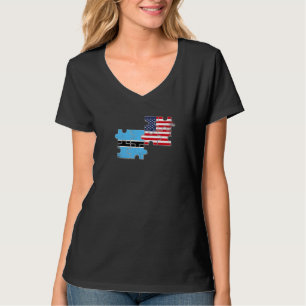 Botswana Usa Love Roots Botswanan American Flag T-Shirt