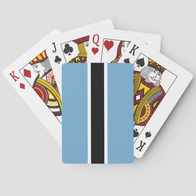 Botswanan Flag (Botswana) Playing Cards (Back)
