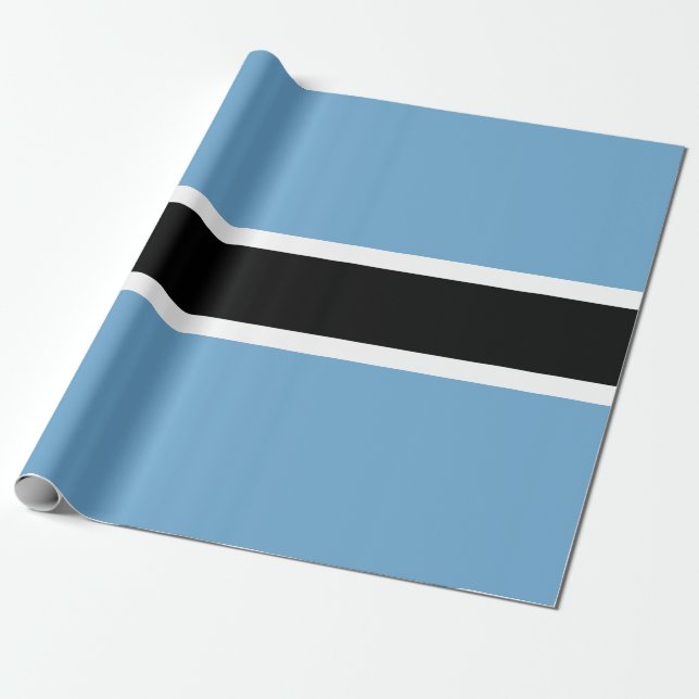 Botswanan Flag (Botswana) Wrapping Paper (Unrolled)