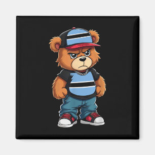 Botswanan Flag Teddy Bear Botswana Hip Hop Magnet