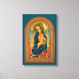 Botticelli (1445-1510) Madonna & Child Enthroned Canvas Print