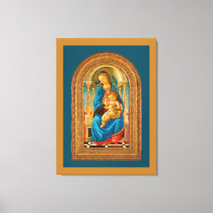 Botticelli (1445-1510) Madonna & Child Enthroned  Canvas Print