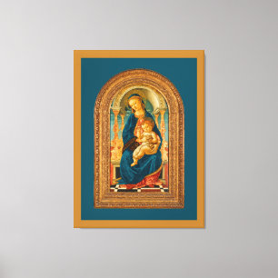 Botticelli (1445-1510) Madonna & Child Enthroned  Canvas Print