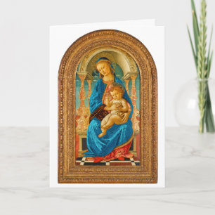 Botticelli (1445-1510) Madonna & Child Enthroned Card