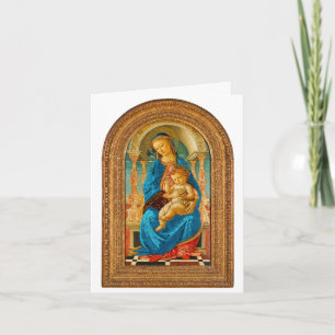 Botticelli (1445-1510) Madonna & Child Enthroned  Card
