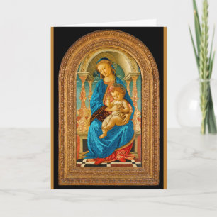 Botticelli (1445-1510) Madonna & Child Enthroned  Card