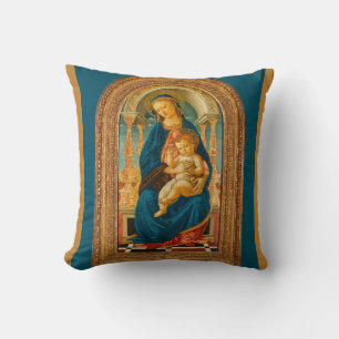 Botticelli (1445-1510) Madonna & Child Enthroned  Cushion