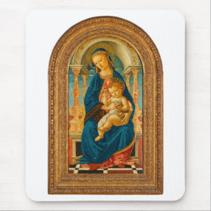 Botticelli (1445-1510) Madonna & Child Enthroned Mouse Pad