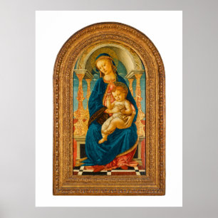 Botticelli (1445-1510) Madonna & Child Enthroned  Poster
