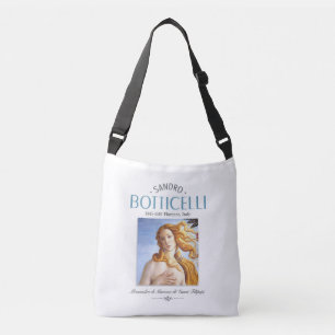 Botticelli Birth of Venus Painting and Painter Bio Crossbody Bag