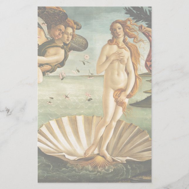 Botticelli Birth Of Venus Renaissance Art Painting Stationery (Front)